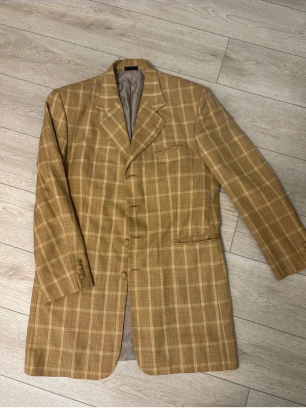 Stacy Adams Tan Plaid Sport Coat